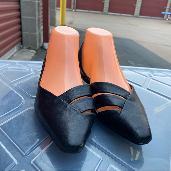 Franco Sarto Women’s Black Leather Loafer Slip On Shoes Pointed Toe - Size 7.5M - Picture 2 of 14